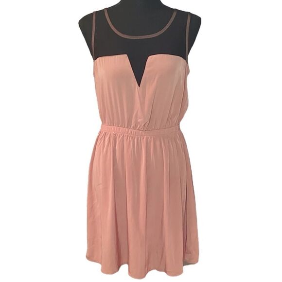 Lush Blush Mesh Mini Dress Medium - Picture 1 of 5